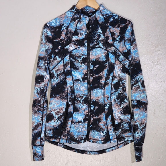 Lululemon Define Blue and Black Patterned Jacket - Picture 2 of 6